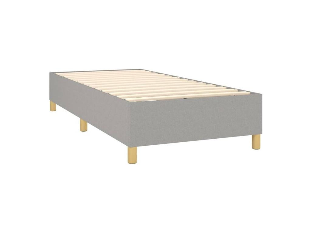 Sommier à Nidchicshop de lit avec matelas Gris clair 100x200 Tissu 95029FIPF