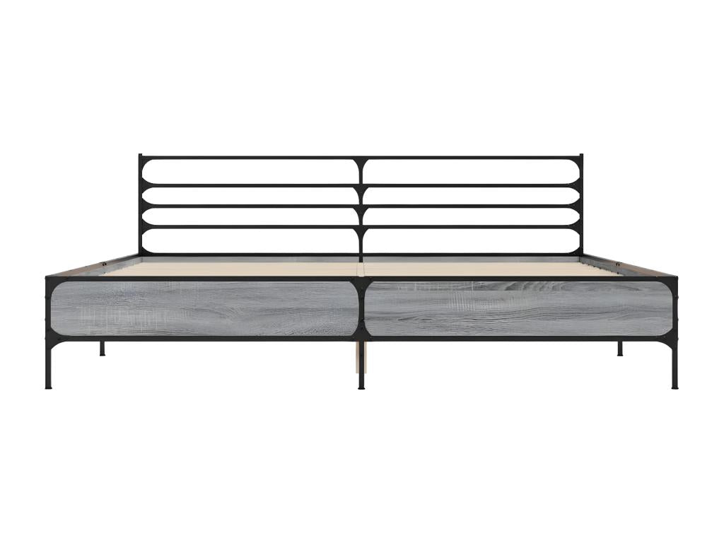 Cadre de lit sans matelas Nidchicshop gris 180x200 cm 59830VVZM