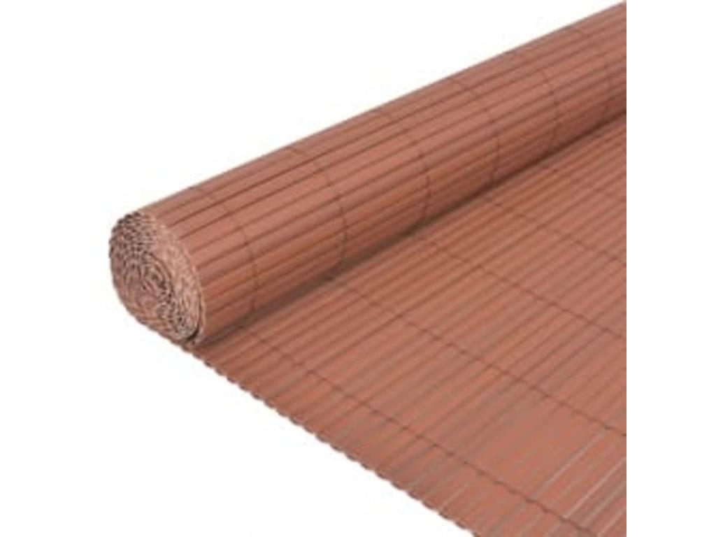 Clôture de jardin double face 90x400 Marron 94435JXKF