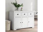 Buffet Calmetop blanc 115x43x79,5 cm bois massif de pin 00339TOEL