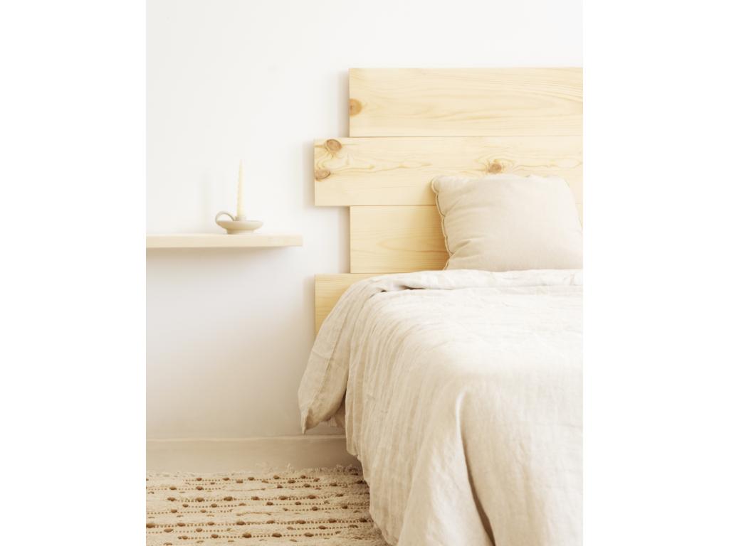 Tête de lit en bois de pin naturel 140x80cm - Nidchicshop 93075ZKIU
