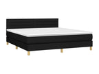 Sommier à Nidchicshop de lit avec matelas LED Noir 160x200 cm Tissu 01600MYOW