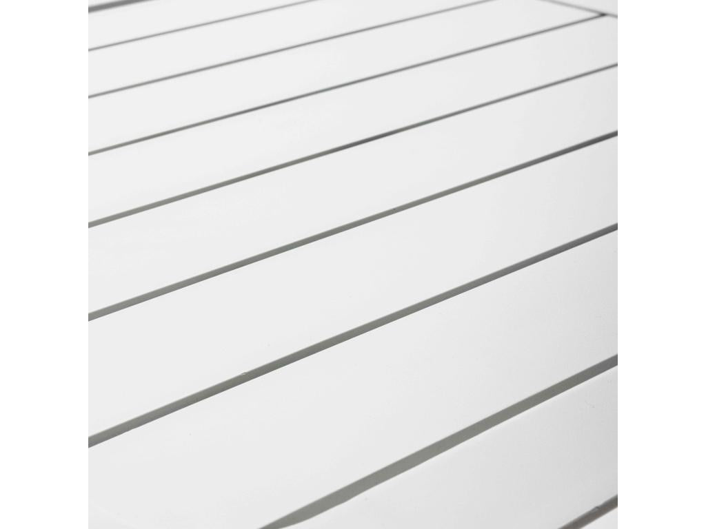 Table de terrasse inclinable 60x60 cm et 2 chaises blanc 14425MBTB
