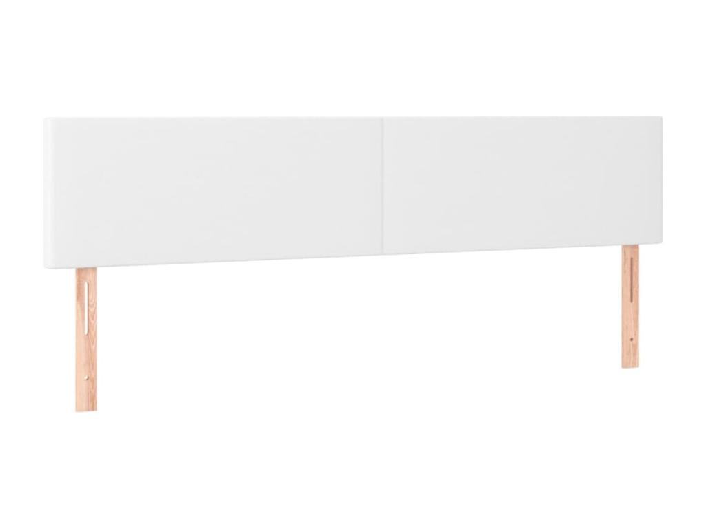 Lit à sommier tapissier avec matelas Blanc 160x200cm Similicuir 48915OBHS