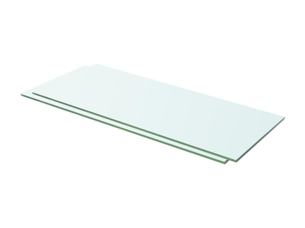 Panneaux d'étagère 2 pcs Verre Transparent 60x20 03288IRDQ