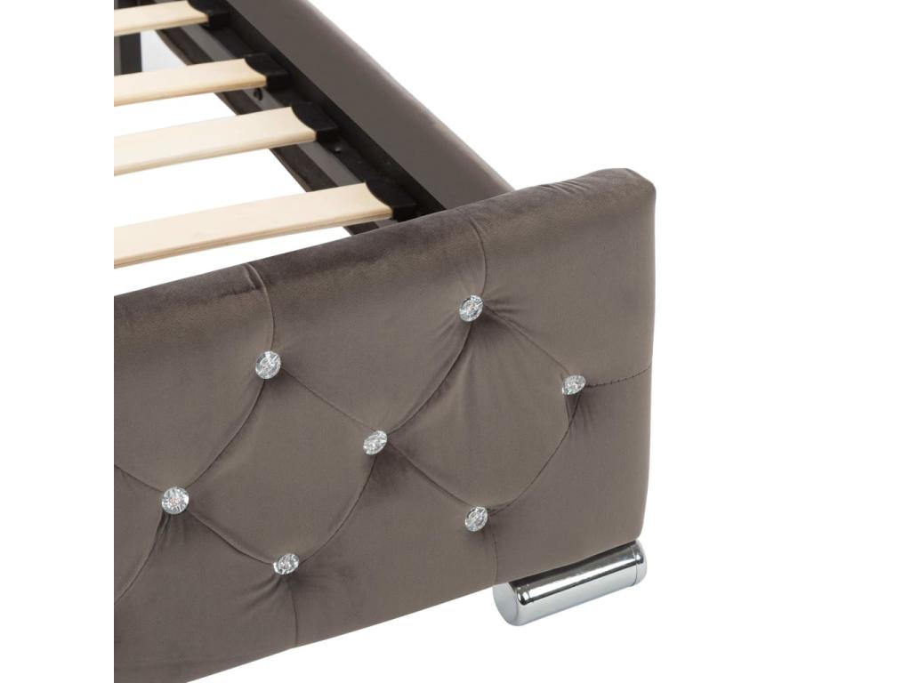 Lit Gris Tissu 160x200 4 78681FJII