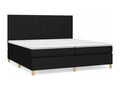 Lit à sommier tapissier avec matelas Noir 200x200 cm Tissu 45412IWWL