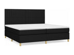 Lit à sommier tapissier avec matelas Noir 200x200 cm Tissu 45412IWWL