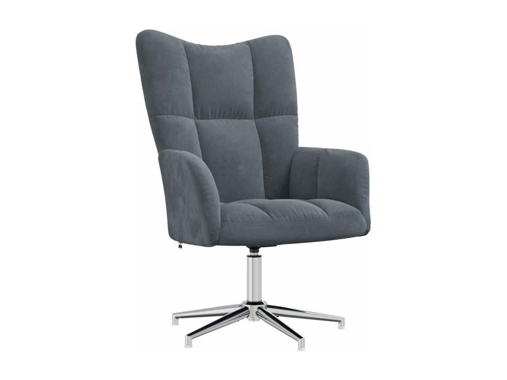 Chaise de relaxation Gris foncé Velours 89564HIZM