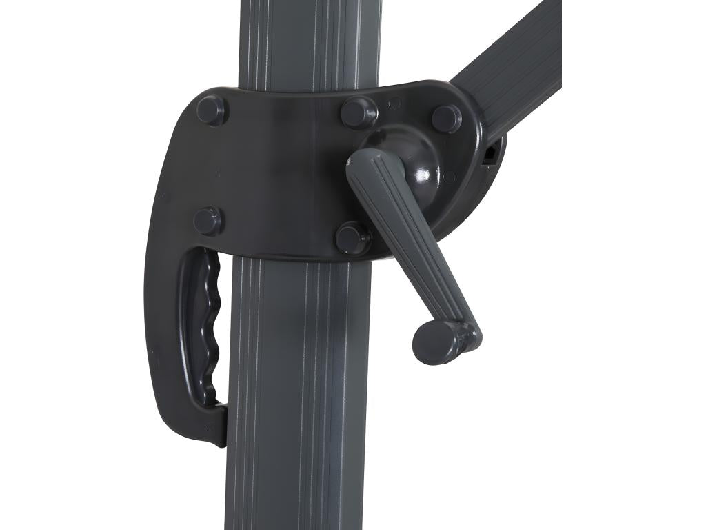 Parasol de jardin déporté Alu Sun 4 - Rectangulaire - 3x4 m - Calmetop - Dalles à Calmetop incluses 12887GUQE