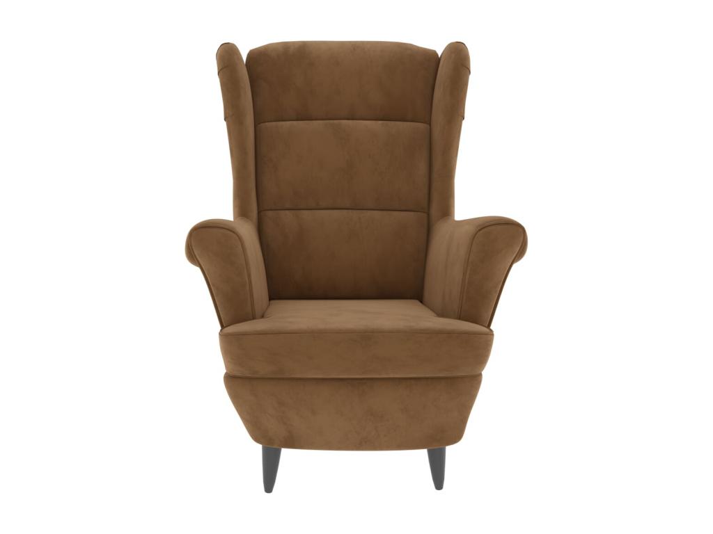 Fauteuil marron velours 15450KXLJ