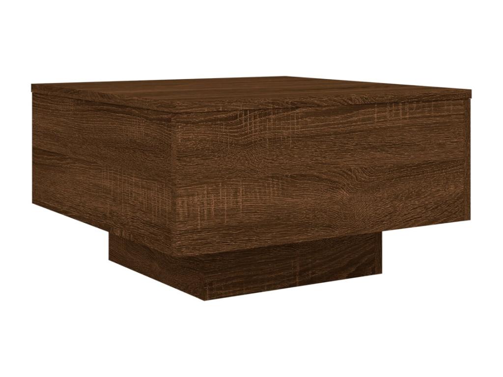 Table basse chêne marron 55x55x31 cm bois d'ingénierie 77147UVYM