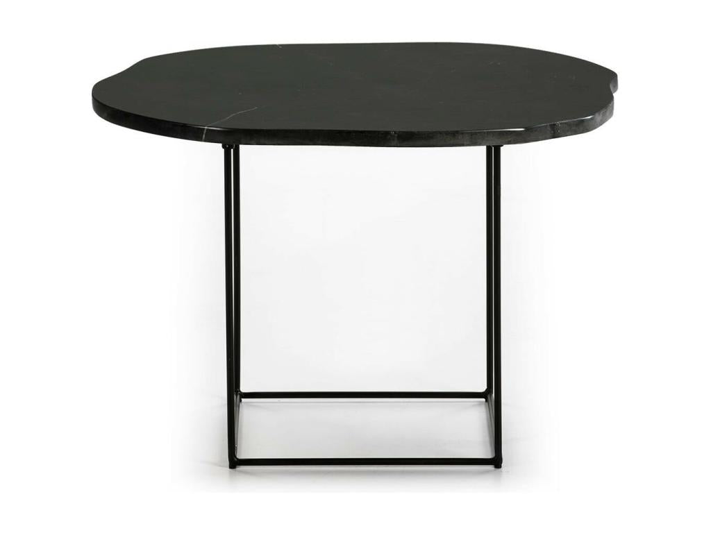 Table d'appoint marbre et pieds métal noir Trois 84950IAOU