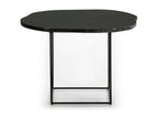 Table d'appoint marbre et pieds métal noir Trois 84950IAOU