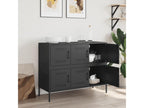 Buffet noir 100,5x39x79 cm acier 17041LMAI