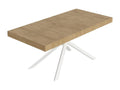 Table extensible 90x180/284 cm Niket chêne nature pieds blanc 63425UCZG