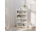 Bibliothèque/Séparateur de pièce Blanc brillant 80x30x135 cm 55107AONS