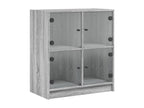 Armoire latérale avec portes en verre Nidchicshop gris 68x37x75.5 cm 61769YCRD