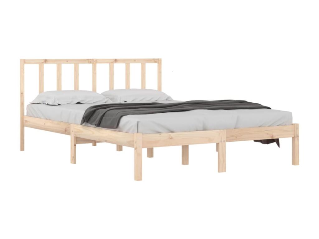 Cadre de lit sans matelas bois de pin massif 120x190 cm 28327AHWE