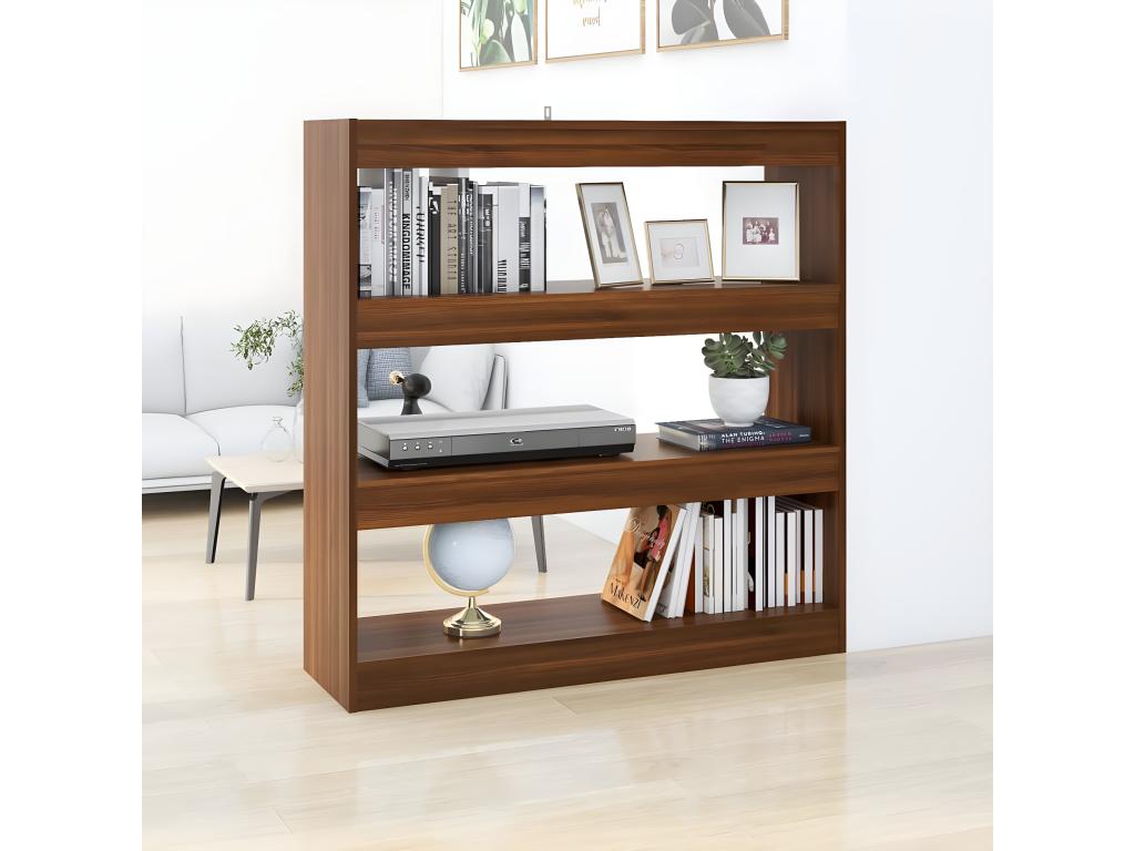 Bibliothèque/Séparateur de pièce Chêne marron 100x30x103 cm 20867ARFX