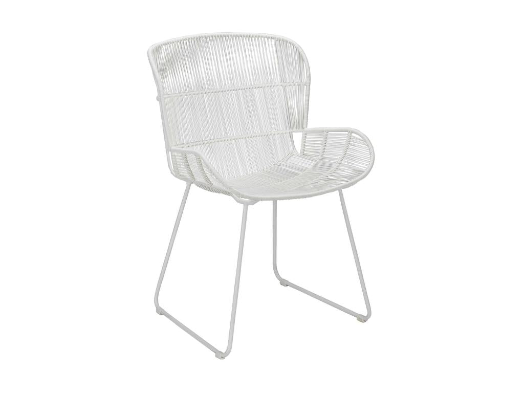 Nidchicshop - Fauteuil de table blanc d'intérieur 74x66,5x82,5cm Con Dao 62883REIW