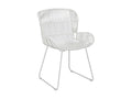 Nidchicshop - Fauteuil de table blanc d'intérieur 74x66,5x82,5cm Con Dao 62883REIW