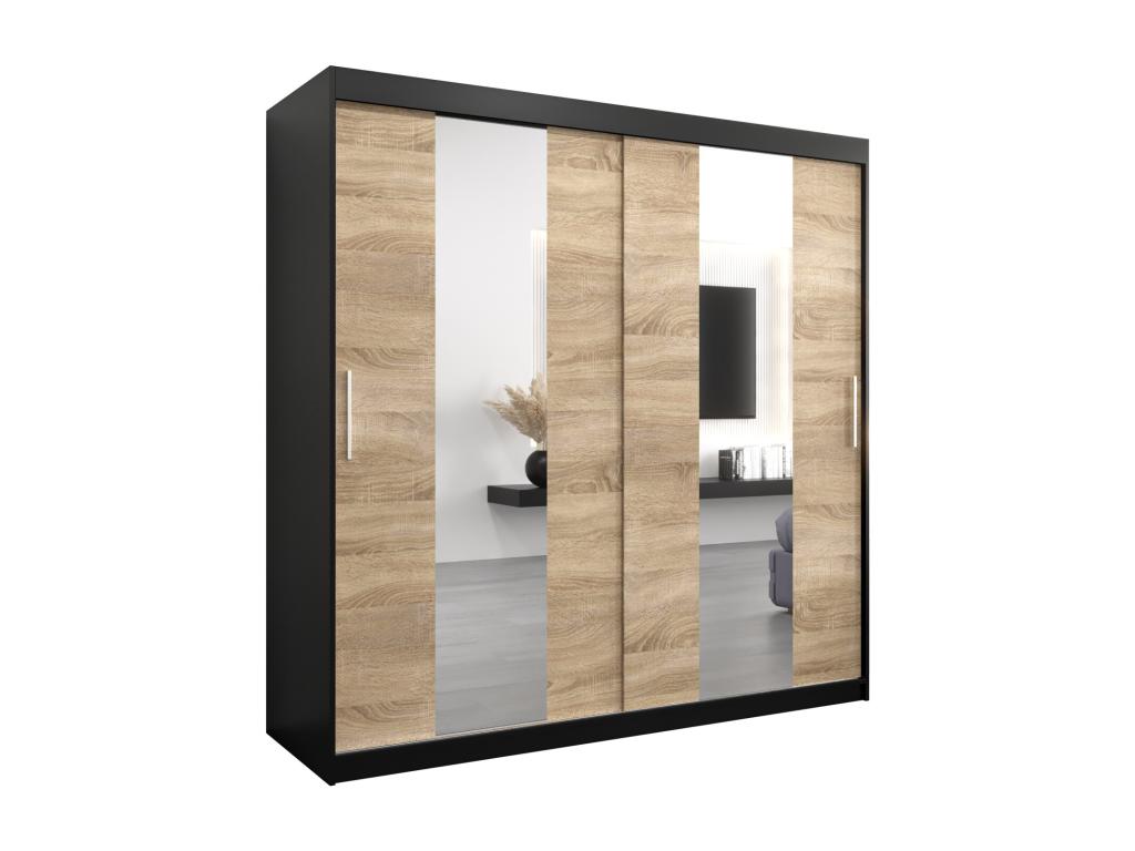 Armoire Calmetop À Portes Coulissantes 200/200/62 2 portes Noir/Calmetop 54313FTRC