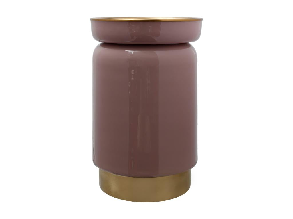 Table d'Appoint Design Nidchicshop 46cm Vieux Rose / Or 10999OFNP