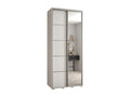 ARMOIRE Calmetop 5 À PORTES COULISSANTES 235.2/100/60 2 portes Blanc/Blanc/Argent 68165LGQE