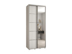 ARMOIRE Calmetop 5 À PORTES COULISSANTES 235.2/100/60 2 portes Blanc/Blanc/Argent 68165LGQE