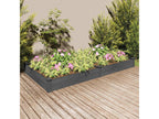 Lit surélevé de jardin doublure 240x120x25 cm bois massif sapin 92807MIGP
