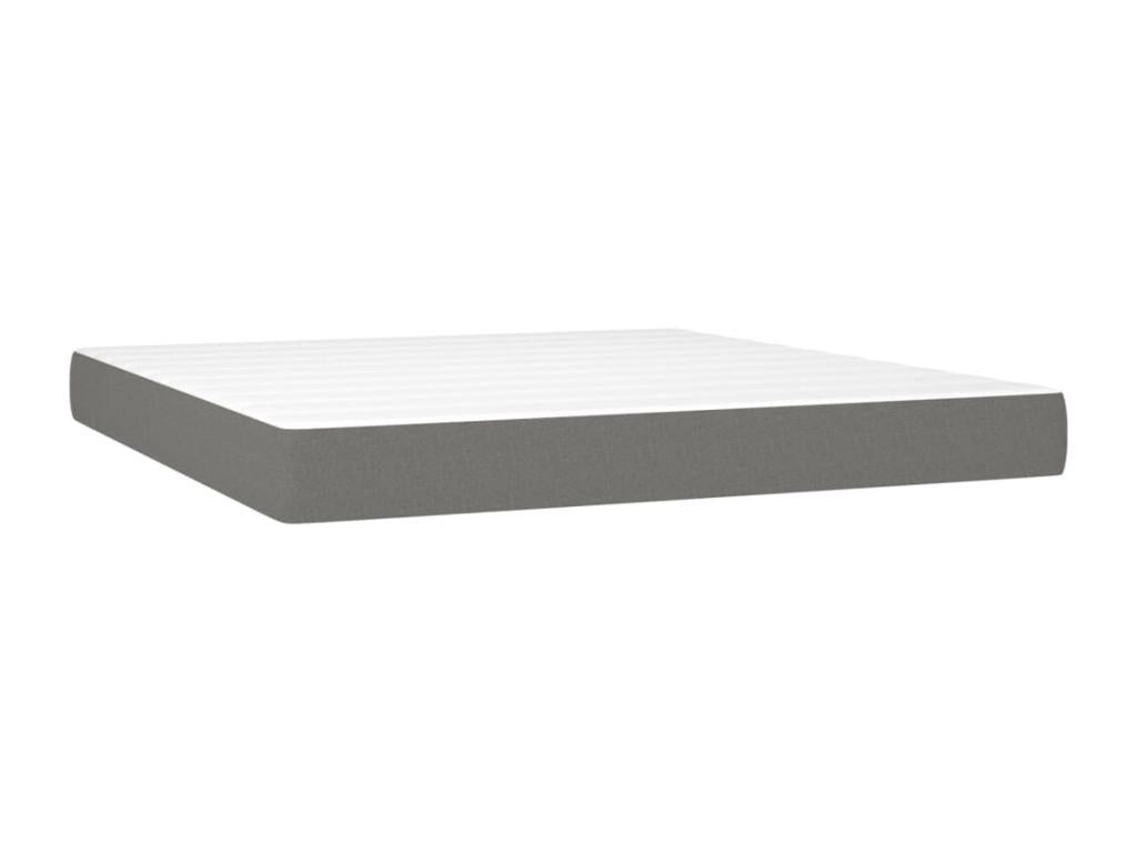 Lit à sommier tapissier avec matelas Gris foncé 180x200cm Tissu 70909IAOP