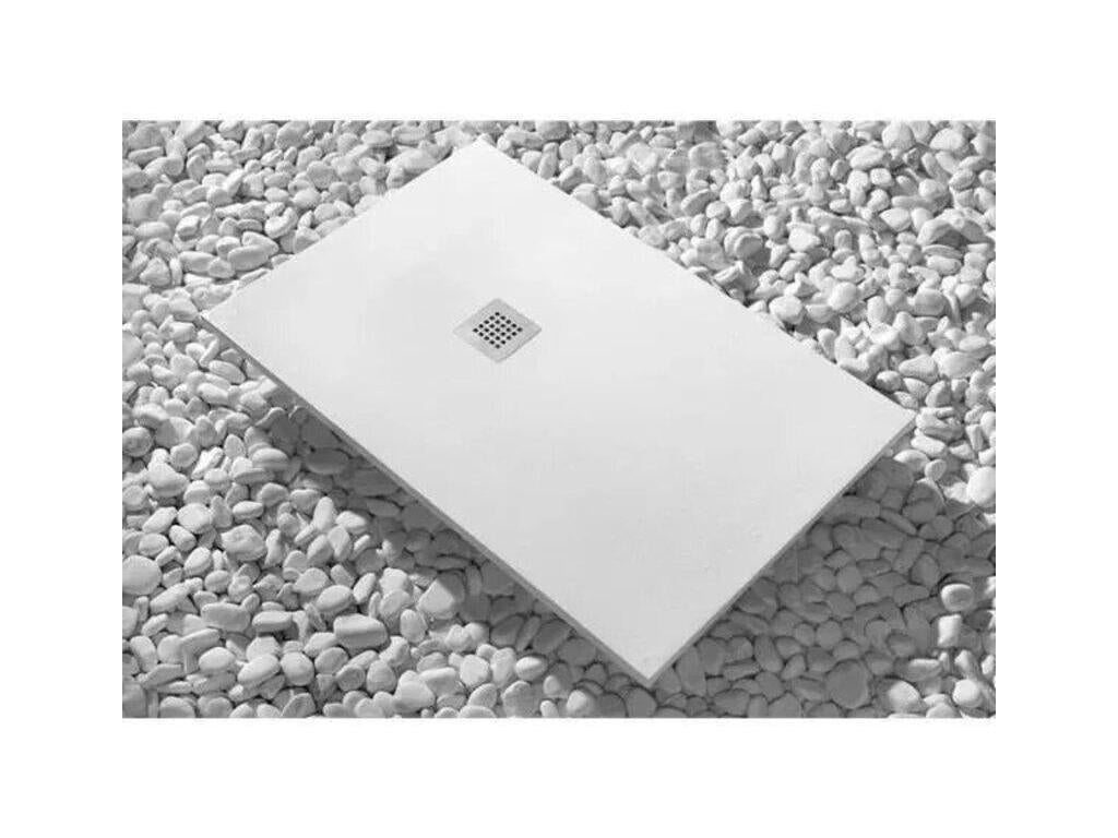 Receveur de Douche 72x146 Ligne Calmetop Extra Fin Calmetop Blanc Avec Drain Gratuit 54526LELP
