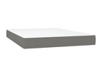 Lit à sommier tapissier avec matelas Gris foncé 140x190cm Tissu 07754FYSK