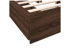 Cadre de lit à tiroirs chêne brun 135x190 bois d'ingénierie 52777TQZC
