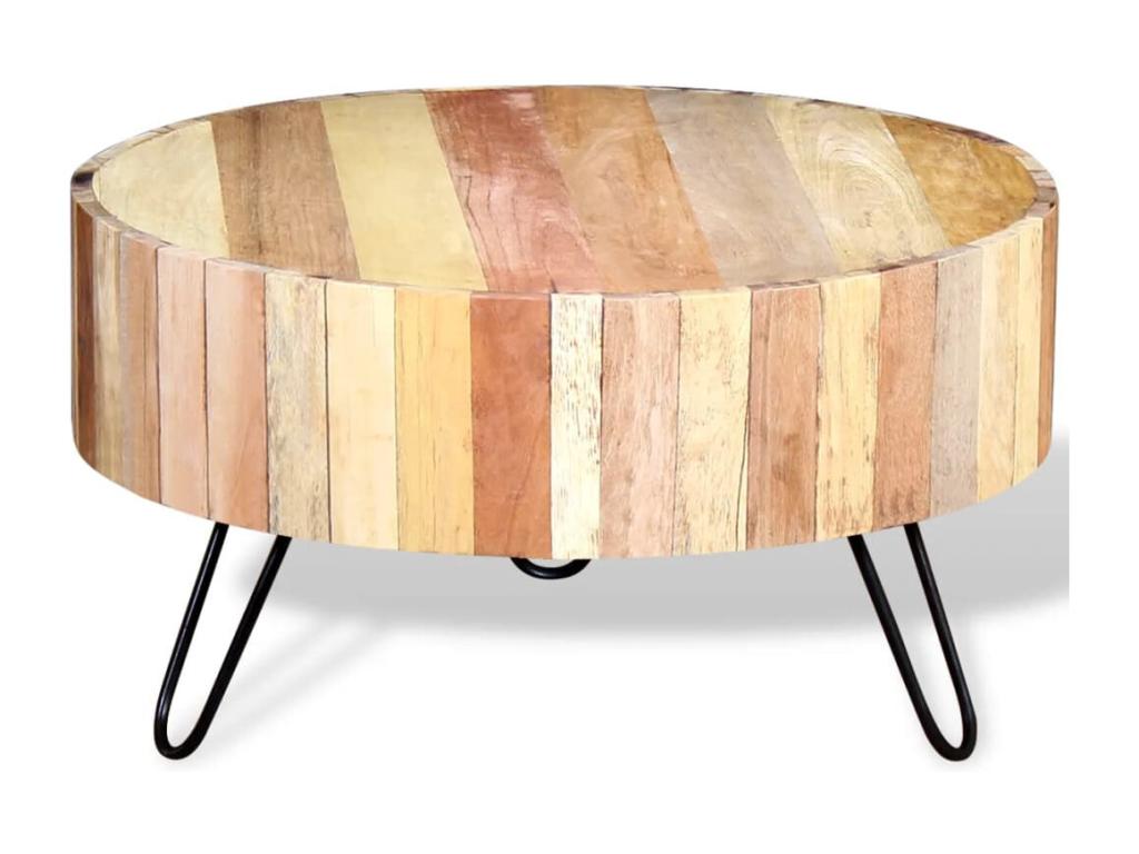Table basse Bois de récupération massif 74136TFZP