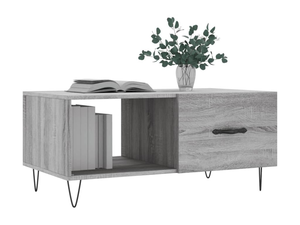 Table basse Calmetop gris 90x50x40 cm bois d'ingénierie 75252HCGQ