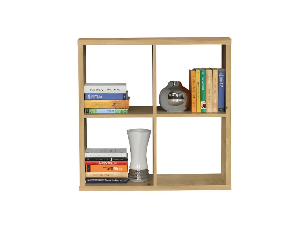 Etagère Artvivrestore 4 casiers décor bois rustique texturé - Artvivrestore 75489DMMW