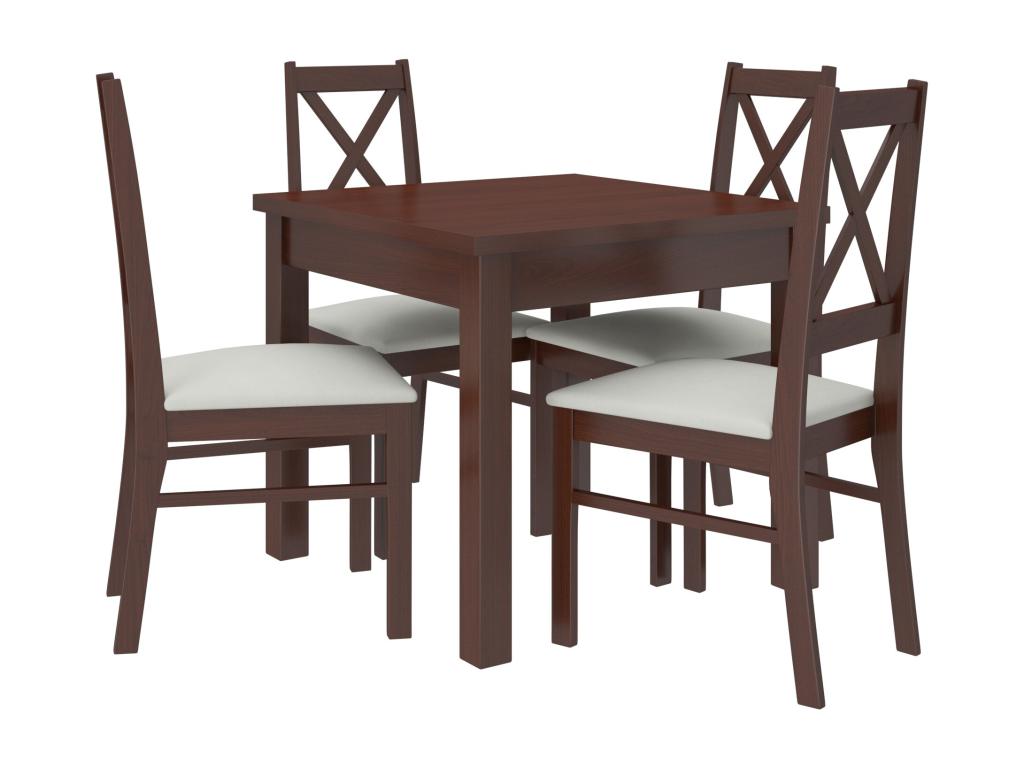 Chaise bois Noyer foncé et tissu au choix Nidchicshop 27104 37813AJDN