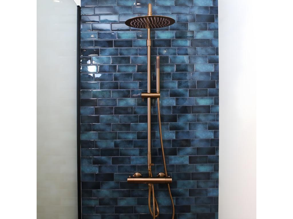 Calmetop II colonne de douche cuivre brossé sans mitigeur - Calmetop 44067WPGW