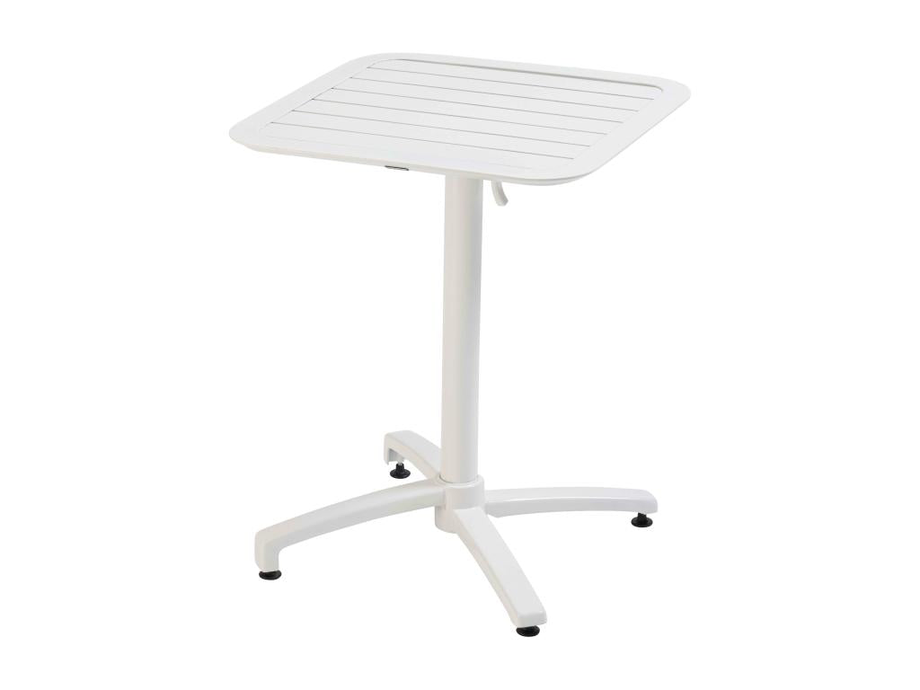 Table de terrasse inclinable 60x60 cm et 2 chaises blanc 14425MBTB