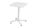 Table de terrasse inclinable 60x60 cm et 2 chaises blanc 14425MBTB