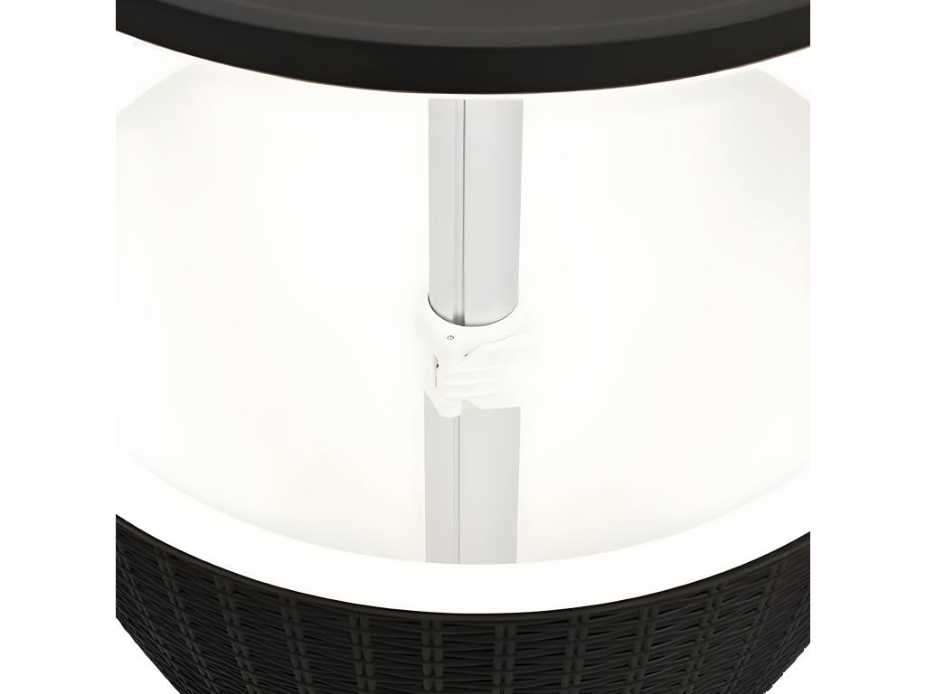 Calmetop - Table à glacière 3 en 1 polypropylène noir 83619FPPA