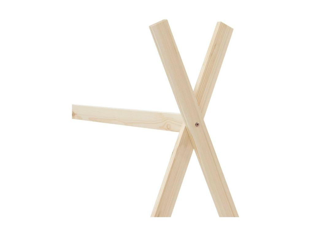 Lit cabane enfant Bois de pin massif 70x140 34651TDRN