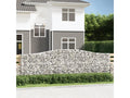 Paniers à gabions arqués 2 pièces 400x30x120/140 cm Fer galvanisé 94059IPXJ