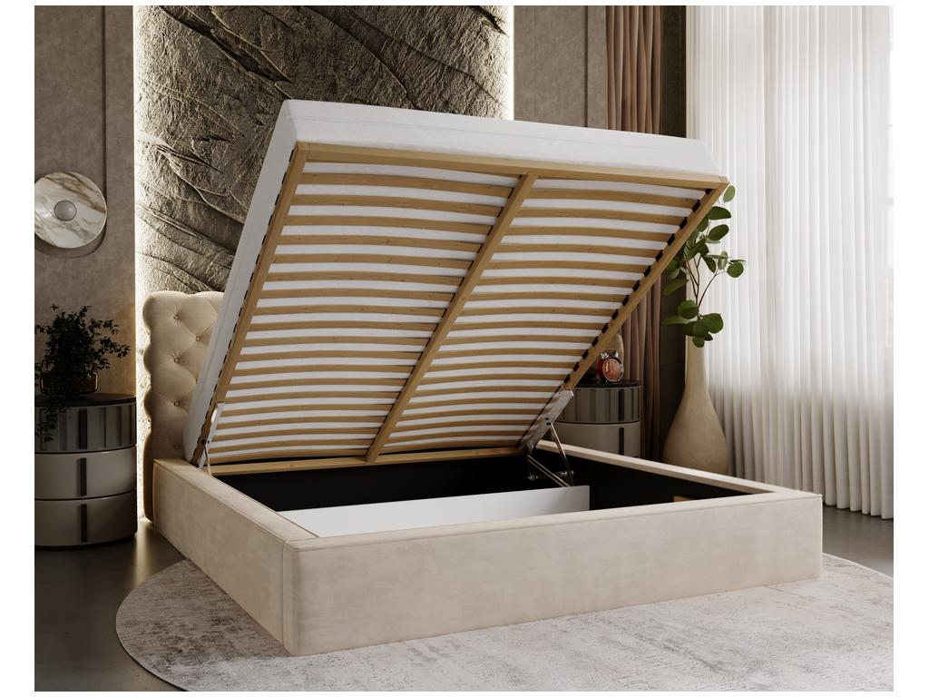 Nidchicshop Lit double avec rangement 140x200 Nidchicshop - Lit adulte glamour - Velour Vert Nidchicshop Velvet 2225 00251HQHH