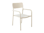 Table de jardin 1 banc et 4 fauteuils aluminium et textilène beige 220x100x75 cm 93804OMKS
