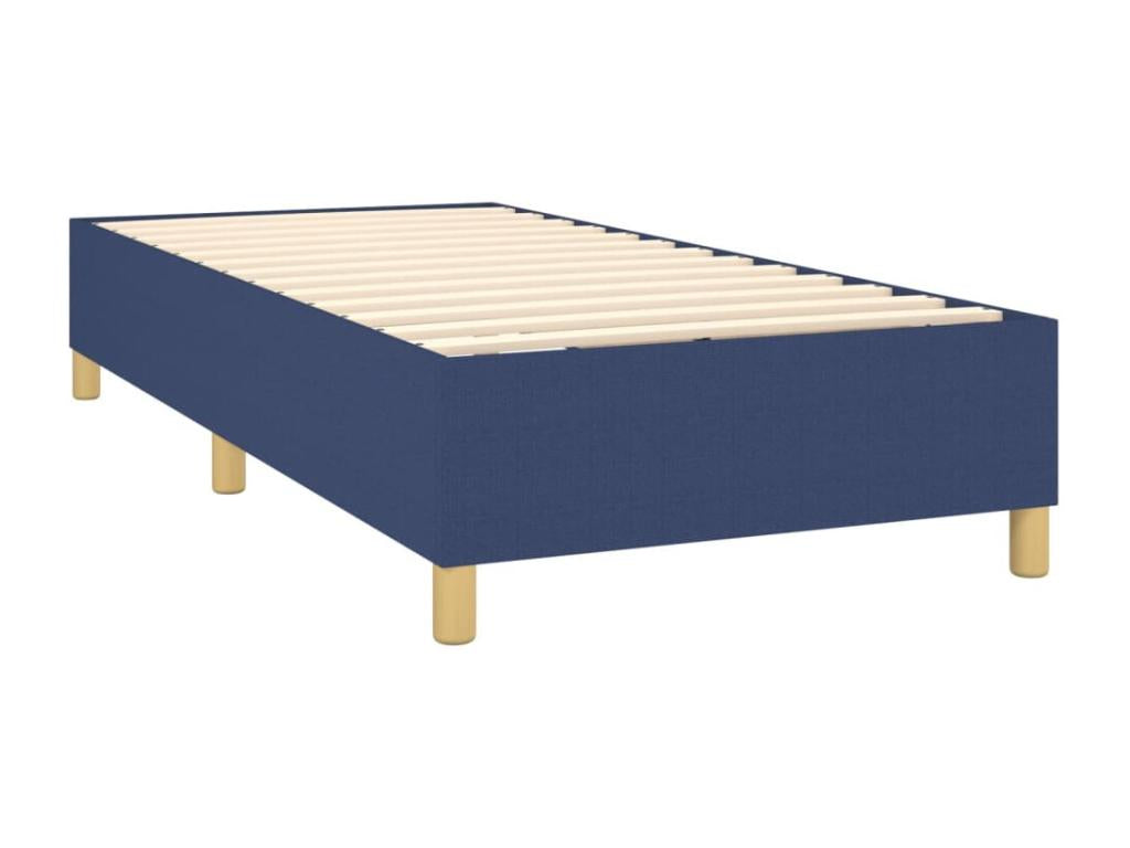 Sommier à Calmetop de lit et matelas et LED Bleu 100x200 cm Tissu 76036UEWR