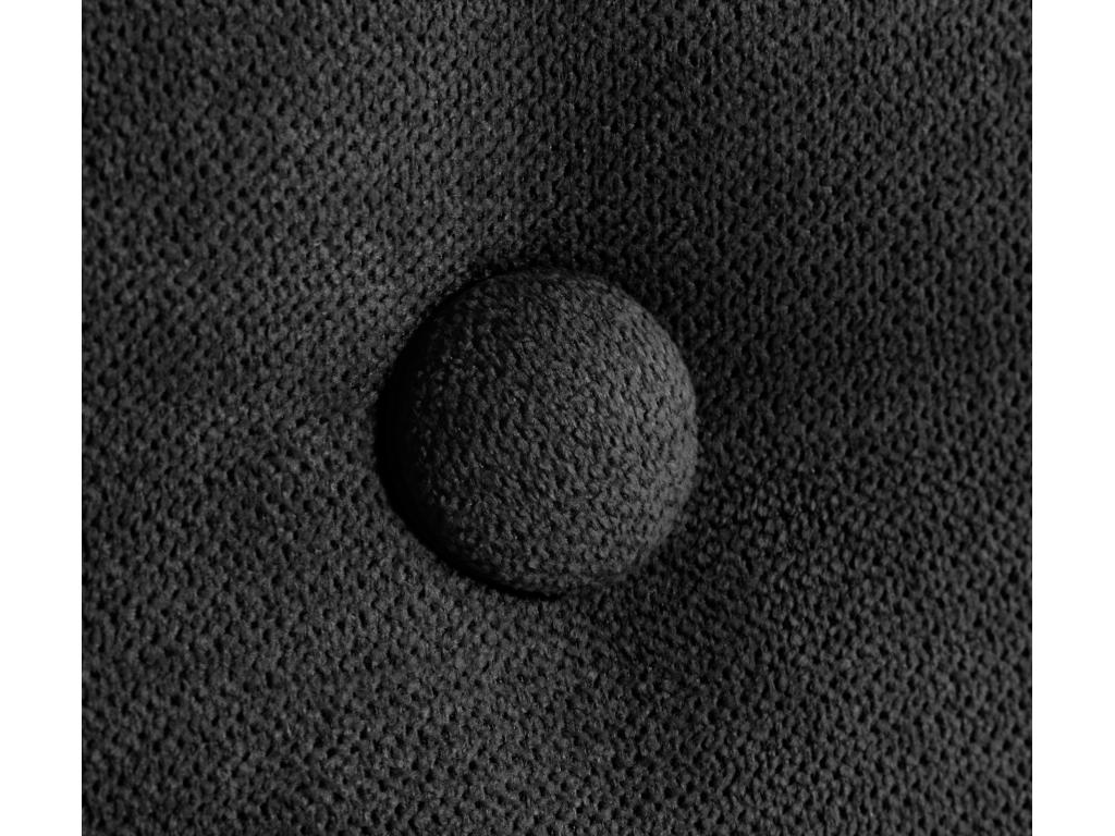 Calmetop Tête de lit en tissu Calmetop lisse avec Boutons 110x105cm avec pieds Lits 105 - Noir 20060BOOD