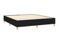 Sommier à Calmetop de lit et matelas et LED Noir 180x200 cm Tissu 31968DEHJ